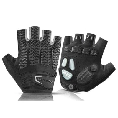ROCKBROS MTB Road Bike Bicycle Cycling Half Finger Gloves, GEL Padded Shockproof - Image 1 of 4