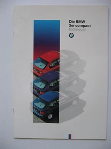 Prospekt BMW 3er E36 compact INDIVIDUAL mit 318ti Sport M GmbH 1995 D brochure - Bild 1 von 2