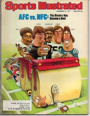 Sports Illustrated November 21 1977 AFC vs. NFC Pruitt Jack Lambert Bert Jones Foto 1 de 3