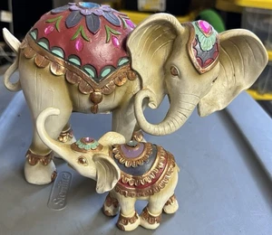 Hamilton Collection Elefanten Paar Rüssel der Liebe Mutter Kind - Bild 1 von 6