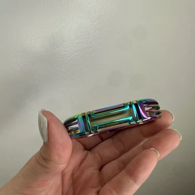 Tory Burch Fitbit Iridescent Bangle Bracelet Colorful Rainbow Stacking - Image 1 of 4