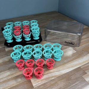 VTG Clairol Lock 'n Roll BT-1 Hot Curlers Rollers 16 XTRA Spoolies Pageant Cheer - Picture 1 of 19