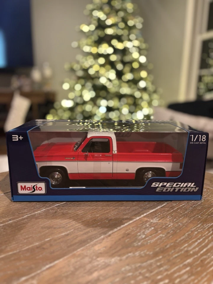 Chevrolet C10 Cheyenne Super 1974 Maisto | Rojo/Blanco Dos Tonos 1:18 | Envío Gratis Foto 1 de 1