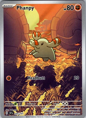 Phanpy 205/191 SV08: Surging Sparks Illustration Rare - NM - Image 1 of 2