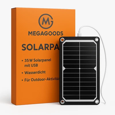 35W Solarpanel USB wasserdicht Outdoor Camping Handy Ladegerät DE. - Bild 1 von 4