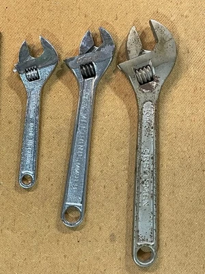Vintage Craftsman 10” Adjustable Wrench,  plus 6" and 8" adjustable wrenches - Image 1 of 4