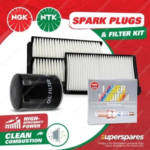 NGK Iridium Spark Plugs & NTK Filter Service Kit for Mitsubishi ASX XA XB XC XD - Picture 1 of 2