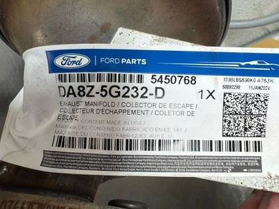 NEW FORD ORIGINAL EXHAUST MANIFOLD AND CATALYST ASSY, REAR # DA8Z-5G232-D - Image 1 of 4