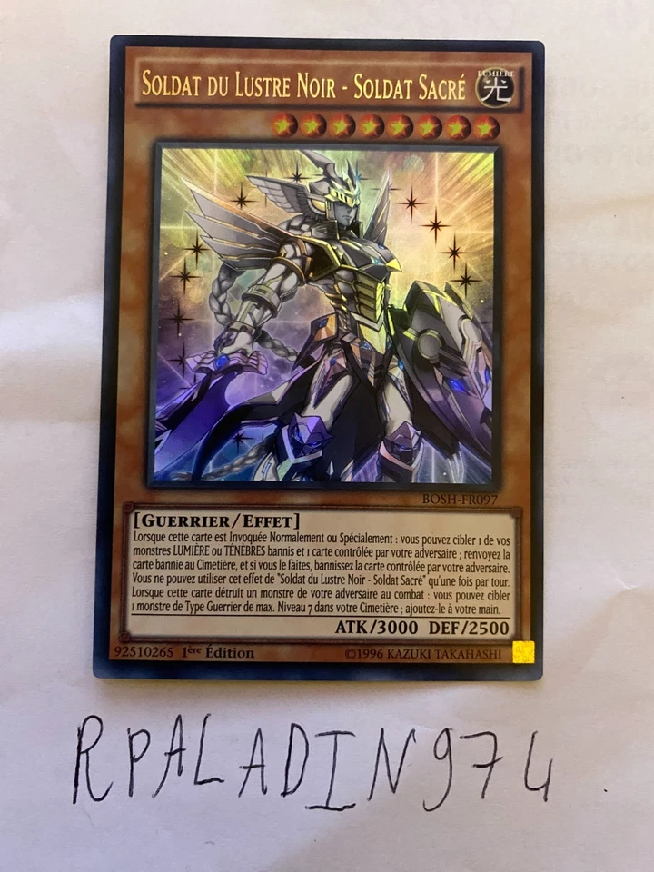 Yu Gi Oh ! Soldat du Lustre Noir - Soldat Sacré Bosh-Fr097 Ultra Rare - Photo 1/1