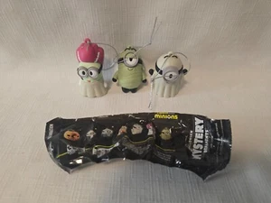 Hallmark 2024 Halloween Mystery Ornaments Minions Lot Of 3 - Picture 1 of 4