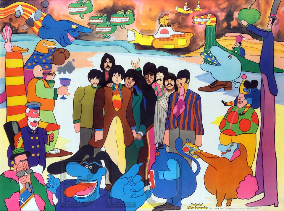 The Beatles Yellow Submarine 1968 11 x 14" impresión fotográfica Foto 1 de 1