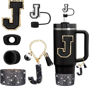 6PCS Cup Accessories Set for Stanley Cup 30Oz 40Oz Tumbler with Handle, Black Ac - Picture 1 of 7