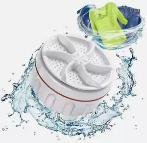 Portable Mini Washing Machine Ultrasonic Turbine Laundry Washer for Travel Home - Picture 1 of 14