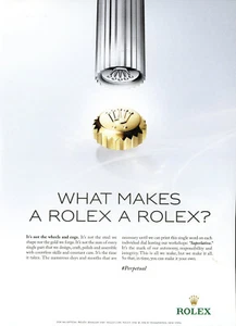 ROLEX WATCH MAGAZINE promo ad #116  ORIGINAL  "NOT A WATCH"  WHAT MAKES A ROLEX - Picture 1 of 2