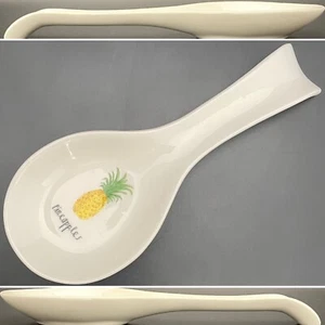 Rae Dunn 2017 Spoon Rest Pineapple Artisan Collection Made in China 10" long - Picture 1 of 6