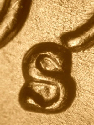1954-S Mintmark "S" Touching "5" of Date Gem BU/Uncirculated Lincoln Cent Error - Image 1 of 3