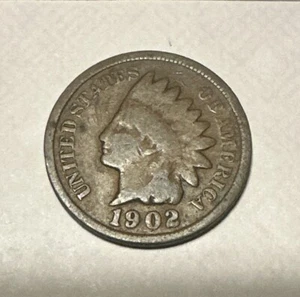 1902 Indian Head Cent Penny guter + Zustand nagelneu 2x2 Halter - Bild 1 von 4