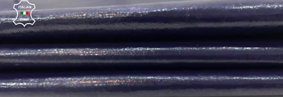 DARK PURPLE  PATENT CRINKLE SHINY Strong Goat leather 3 skins 10sqf 0.7mm #B9997 - Image 1 of 4