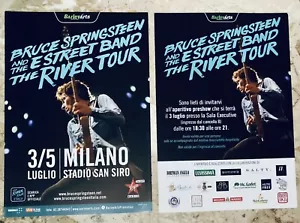BRUCE SPRINGSTEEN MILANO 2016 promo flyer mini poster 15 x 20 cm + party invito - Imagen 1 de 4