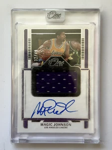 2022-23 Panini One And One Magic Johnson Jersey Auto 32/49 Jersey Number 1/1 - Picture 1 of 2