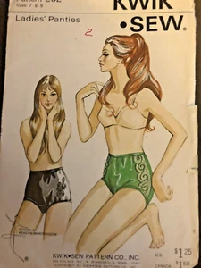 VTG `69 Kwik Sew 202 High Waisted SISSY Ladies Panties Briefs SZ 7 - 9 UC FF - Picture 1 of 4