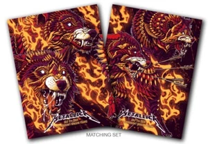 Metallica Bioworkz Warsaw 2024 REGULAR Red Variant Matching Set Art Poster Print - Picture 1 of 2