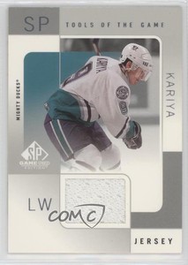 2000-01 SP Game Used Edition Tools of the Game Paul Kariya #PK HOF