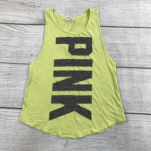 Pink by Victoria Secret Tank Top Women Size X- Small Sleeveless Yellow Shirt - Picture 1 of 5