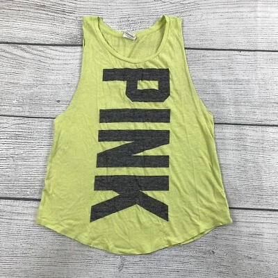 Camiseta sin mangas Pink by Victoria Secret para mujer talla X- pequeña camisa amarilla sin mangas Foto 1 de 4