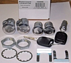 *NEW* SET of KENWORTH KEYED ALIKE TOOL BOX , DOOR LOCKS & IGNITION LOCKSET - Picture 1 of 6