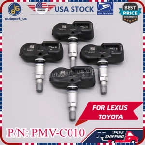(4) TIRE PRESSURE MONITORING SENSOR SYSTEM FOR LEXUS TOYOTA 42607-06020 PMV-C010 - Picture 1 of 12