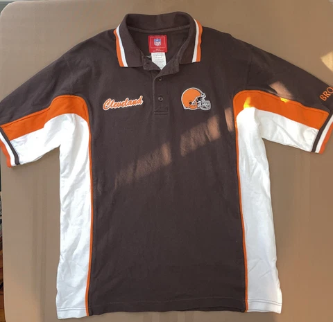 Cleveland Browns Men’s Vintage Short Sleeve 100% Cotton Polo Size M Cover
