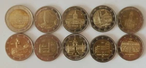 10 x 2 Euro Münzen Sammlung Bundesländer - sammelwürdiger Zustand - Bild 1 von 8