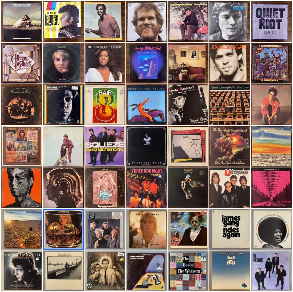 Vintage 60s 70s 80s CLASSIC ROCK POP FOLK Vinyl Records LPs *See Multiple Photos - Image 1 of 1