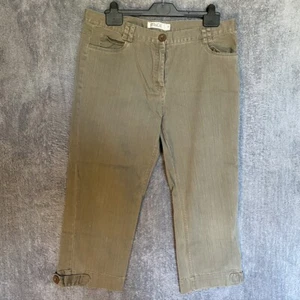 MandCo jeans womens uk 14 brown crop - Picture 1 of 10