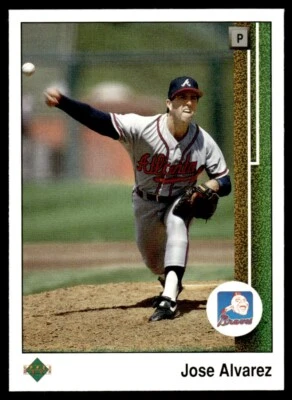 1989 Upper Deck #734 Jose Alvarez Rookie Atlanta Braves - Image 1 of 2