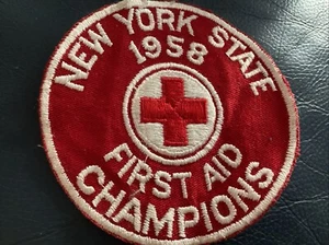 New York State 1958 First Aid Champions Embroidered Patch - Picture 1 of 4