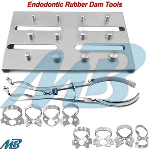 Endodontic Rubber Dam Clamps Winged Clamps Tray Ivory Light Weight Forceps CE - Picture 1 of 7