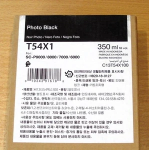 GENUINE EPSON T54X1 (was T8241) Photo Black PK cartridge 6000 7000 8000 9000 ink - Picture 1 of 3