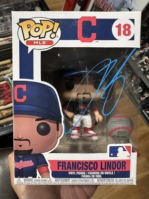FRANCISCO LINDOR Signed Funko Pop #18 CLEVELAND INDIANS GUARDIANS METS PSA - Image 1 of 4