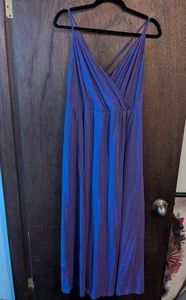 Purple 2x Maxi Faux Wrap Dress - Picture 1 of 7