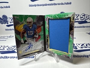 2024 Ladd McConkey Topps Inception Genesis Auto Relic Book Card 19/99 (hc27) - Picture 1 of 5