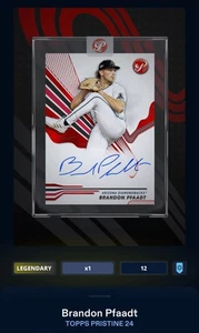 24 Topps Bunt DIGITAL Pristine Red Signature LEGENDARY 12cc Brandon Pfaadt - Picture 1 of 1