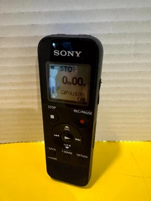 Sony ICD-PX370 Mono Digital Voice Recorder Black Handheld 4GB with Built-In USB - Image 1 of 4