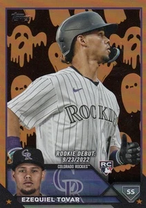 Actualización Topps 2023 EZEQUIEL TOVAR Halloween Ghost Foil SP #US283 Rockies Rookie - Imagen 1 de 1