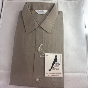 JC Penny’s 1964 Shirt Size 18 Mens LS Light Brown W/pocket Button Front  NWT - Picture 1 of 11