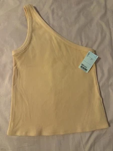 Massimo Dutti,Damen Sommer Frühling Top,Gr. S, Apricosen Ton,Einseitig Top Ärmel - Bild 1 von 6