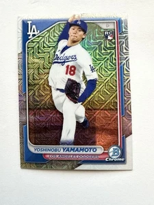 2024 Bowman Chrome Mojo Refractor #36 Yoshinobu Yamamoto RC LA Dodgers🧢 - Imagen 1 de 2