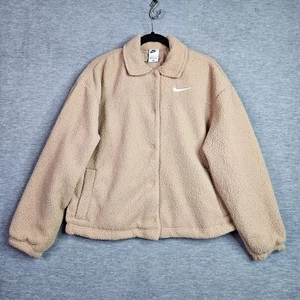 Nike Sportswear Women's Collared High-Pile Fleece Jacket Size S NEW - Picture 1 of 8