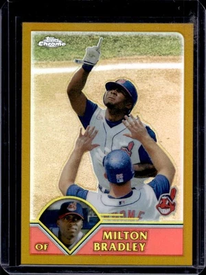 2003 Topps Chrome Milton Bradley Gold Refractor #228/449 Indians - Image 1 of 2